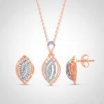 Twisted Elegance Diamond Pendant Set - 18K Jewellery