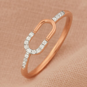 DIAMOND LINK ELEGANCE RING - 18K JEWELLERY