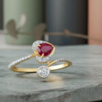 CRIMSON RADIANCE DIAMOND RING - 18K JEWELLERY