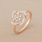 GLITTERING PETAL DIAMOND RING - 18K JEWELLERY