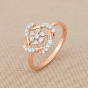 GLITTERING PETAL DIAMOND RING - 18K JEWELLERY