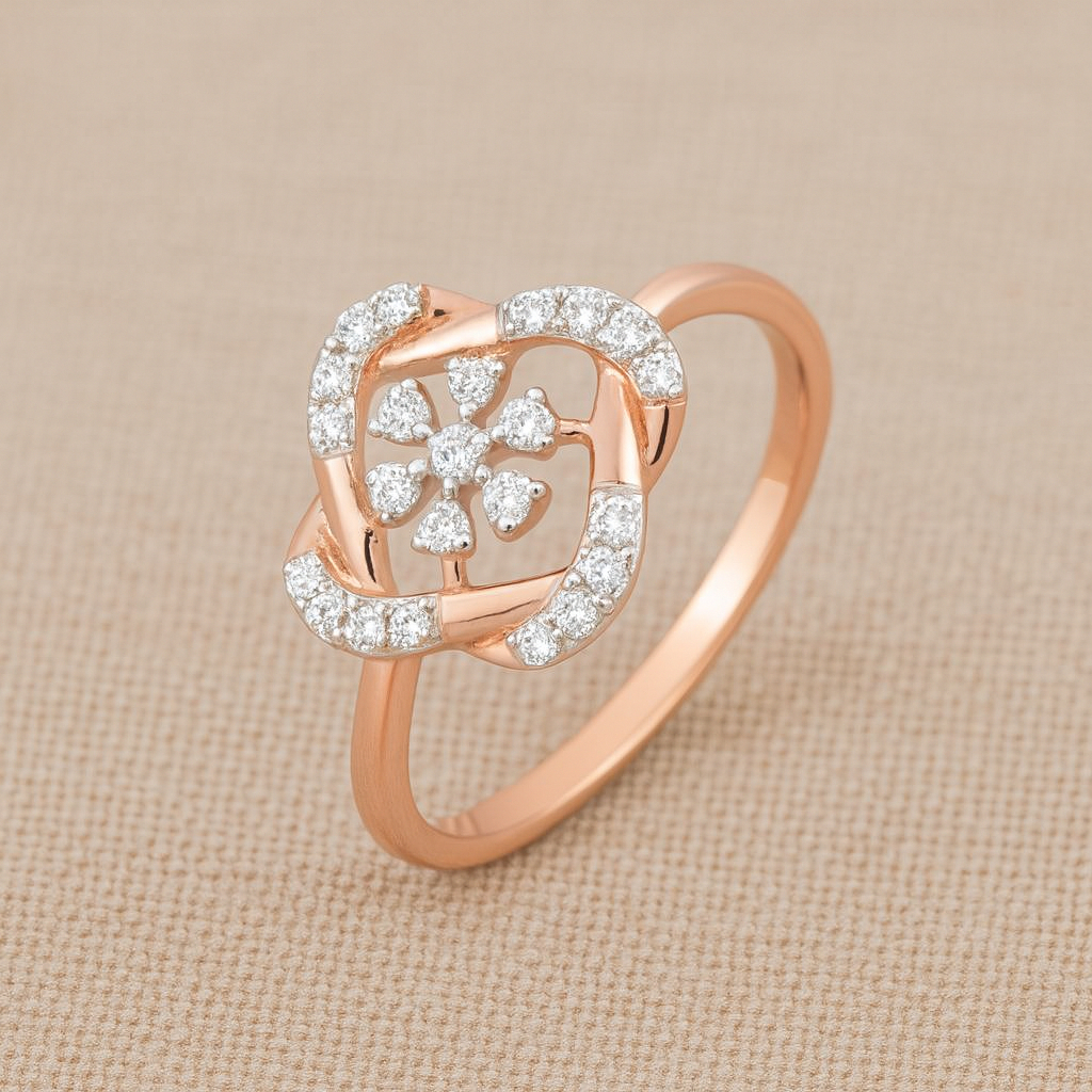GLITTERING PETAL DIAMOND RING - 18K JEWELLERY GLITTERING PETAL DIAMOND RING - 18K JEWELLERY