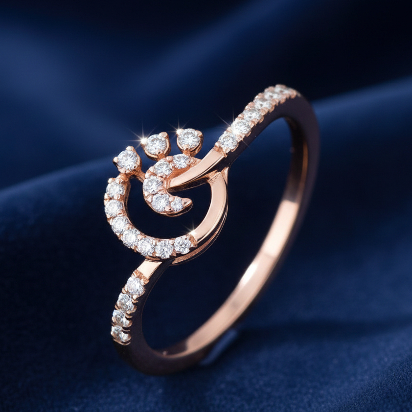 CRESCENT BLOOM DIAMOND RING - 18K JEWELLERY CRESCENT BLOOM DIAMOND RING - 18K JEWELLERY