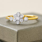 GOLDEN LILY DIAMOND RING - 18K JEWELLERY