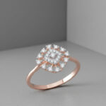 Halo Crown Diamond Ring - 18K Jewellery
