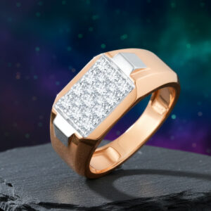 Majestic Cluster Men's Diamond Ring - 18K Jewellery