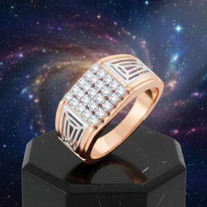 Imperial Grid Men's Diamond Ring - 18K Jewellery