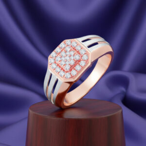 Regal Square Cluster Men's Diamond Ring - 18K Jewellery