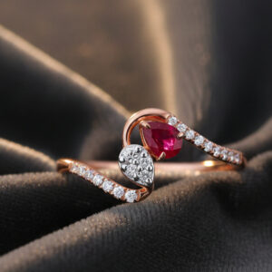 TWIN FLAME CRIMSON DIAMOND RING - 18K JEWELLERY