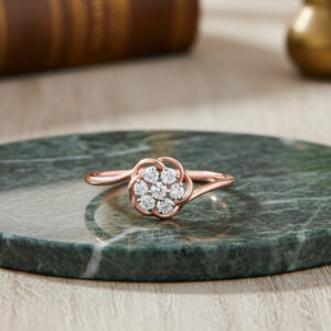 VINTAGE FLORET DIAMOND RING - 18K JEWELLERY