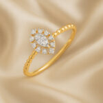 DAZZLING FLORAL DIAMOND RING - 18K JEWELLERY