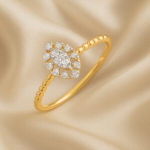 DAZZLING FLORAL DIAMOND RING - 18K JEWELLERY