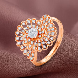 GOLDEN FLORET DIAMOND RING - 18K JEWELLERY