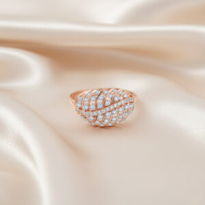 DIAMOND LEAF ELEGANCE RING - 18K JEWELLERY