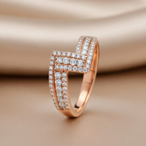 DIAMOND PAVE CROSSOVER RING - 18K JEWELLERY