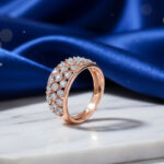 DIAMOND STUDDED ROSE GOLD BAND - 18K JEWELLERY