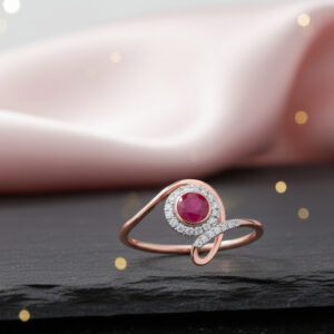 RED RADIANCE DIAMOND RING - 18K JEWELLERY