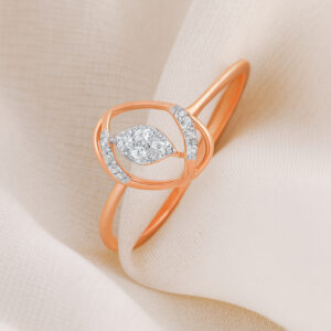 SPARKLING CROSSOVER DIAMOND RING - 18K JEWELLERY