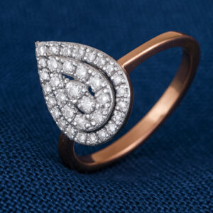 GLEAMING DROP DIAMOND RING - 18K JEWELLERY