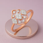 LUSTROUS FLOWER DIAMOND RING - 18K JEWELLERY