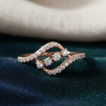 ROSE GOLD WAVE DIAMOND RING - 18K JEWELLERY