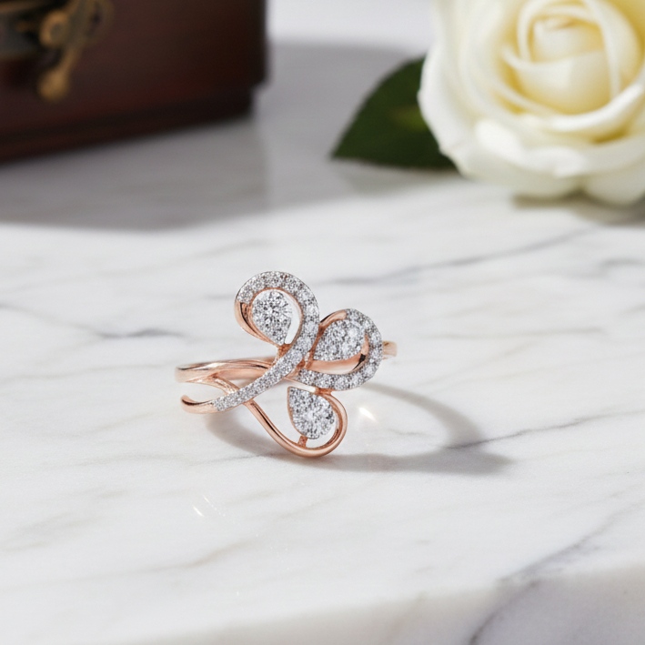 DAZZLING ORCHID DIAMOND RING - 18K JEWELLERY DAZZLING ORCHID DIAMOND RING - 18K JEWELLERY