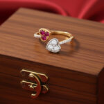 TWIN HEARTS DIAMOND RING - 18K JEWELLERY