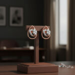 TEARDROP LEAFLET DIAMOND STUDS - 18K JEWELLERY