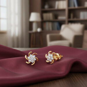 DAINTY DEWDROP DIAMOND STUDS - 18K JEWELLERY