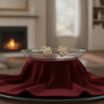 FLORAL GOLD DIAMOND STUDS - 18K JEWELLERY