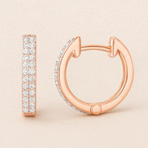 HALF HOOP DIAMOND STUDS - 18K JEWELLERY