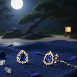 MIDNIGHT BLOOM DIAMOND STUDS - 18K JEWELLERY