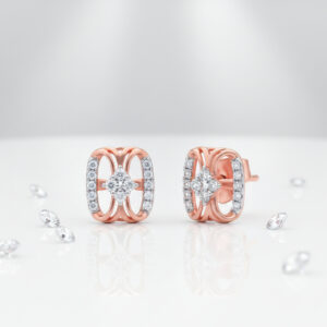 REGAL FRAME DIAMOND STUDS - 18K JEWELLERY