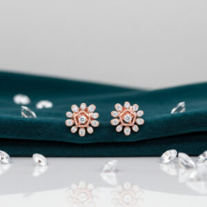 CELESTIAL FLOWER DIAMOND STUDS - 18K JEWELLERY
