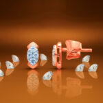 GLIMMER CREST DIAMOND STUDS - 18K JEWELLERY