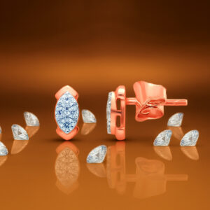 GLIMMER CREST DIAMOND STUDS - 18K JEWELLERY