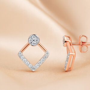 DIAMOND SQUARE DROPS - 18K JEWELLERY