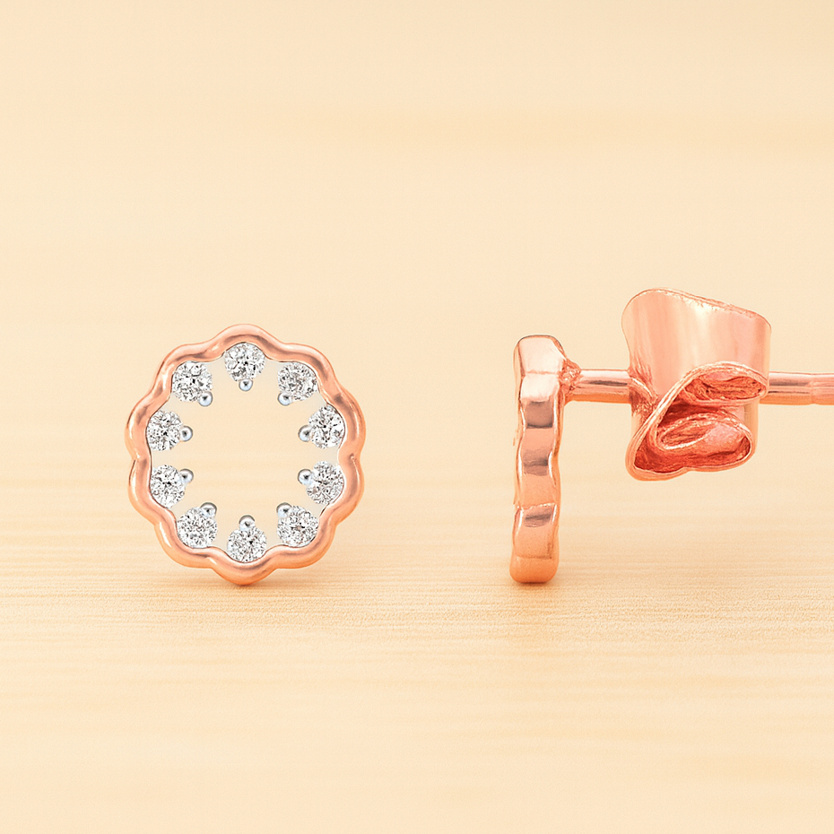 FILIGREE BLOSSOM DIAMOND STUDS - 18K JEWELLERY FILIGREE BLOSSOM DIAMOND STUDS - 18K JEWELLERY