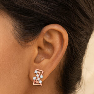 ZIGZAG ALLURE DIAMOND STUDS - 18K JEWELLERY