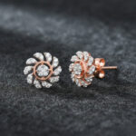 SPARKLING SUNBURST DIAMOND STUDS - 18K JEWELLERY