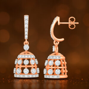 RADIANT DIAMOND JHUMKA EARRINGS- 18K JEWELLERY