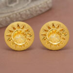 Surya Chakra Gold Earrings - 22K Jewellery