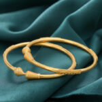 Twin Knot Gold Bangle - 22K Jewellery