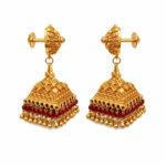 RAJWADA PUSHPA GOLD JHUMKAS- 22K JEWELLERY