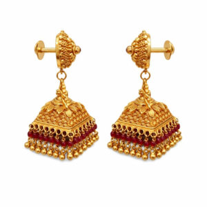 RAJWADA PUSHPA GOLD JHUMKAS- 22K JEWELLERY