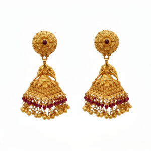 RAJWADA PUSHPA GOLD JHUMKAS- 22K JEWELLERY