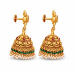 RAJASI TEMPLE GOLD JHUMKI- 22K JEWELLERY