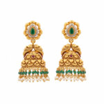 RAJASI TEMPLE GOLD JHUMKI- 22K JEWELLERY