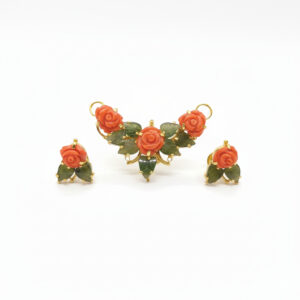 GULNAAR BLOOM GOLD PENDANT SET - 22K JEWELLERY