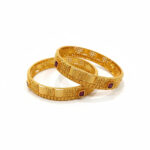 SHAHI CHAUKOR GOLD BANGLES - 22K JEWELLERY
